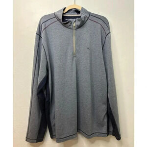 Tommy Bahama Island Zone Quarter Zip Size XL Blue Active Athleisure